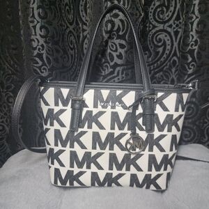 Michael Kors Black and White Women's Bag